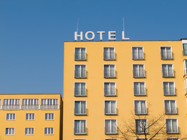 yellow Hotel building