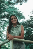 woman standing in railing