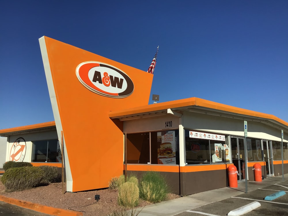 orange A&W building