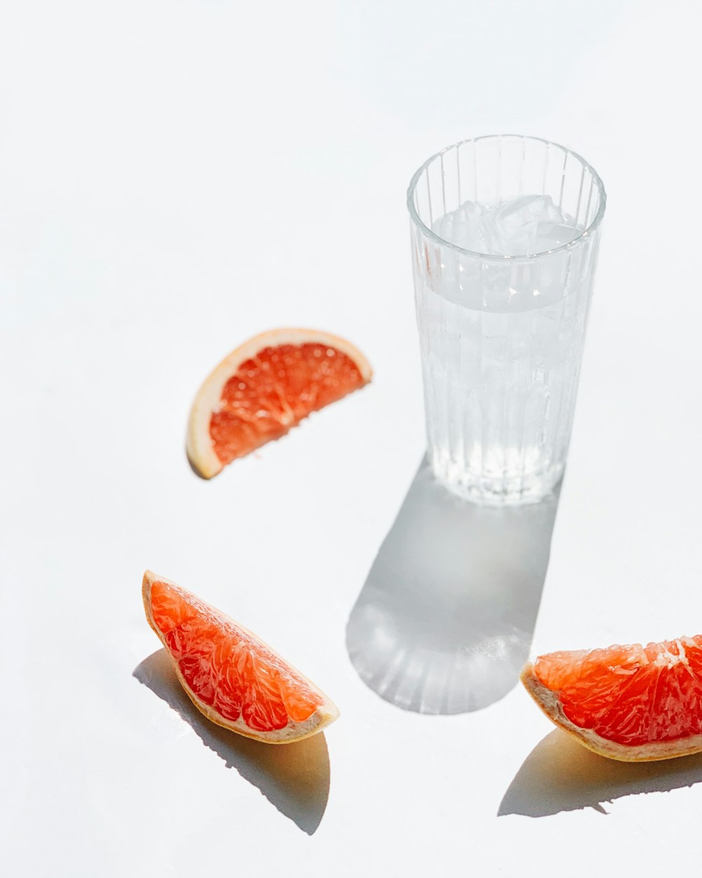clear glass drinking cup
