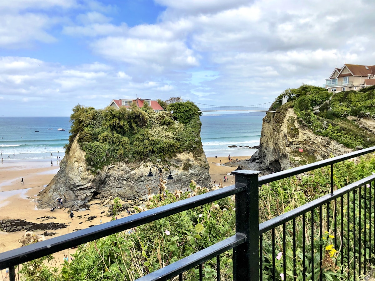 Cliffs near the seashore on the Newquay Cornwall coastline