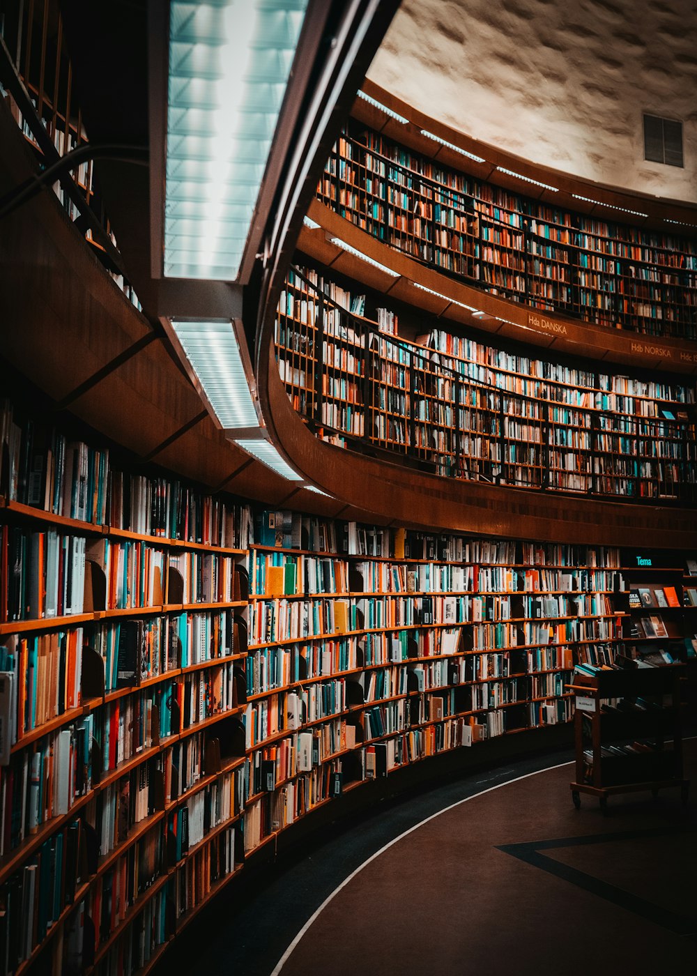 Foto di Libreria in legno marrone