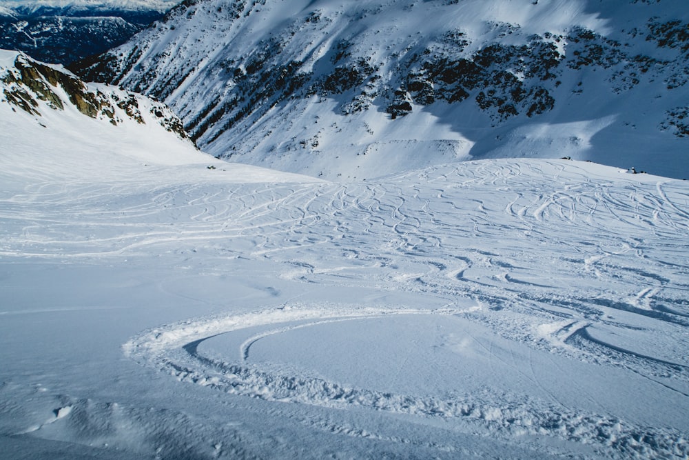 snow field at daytime