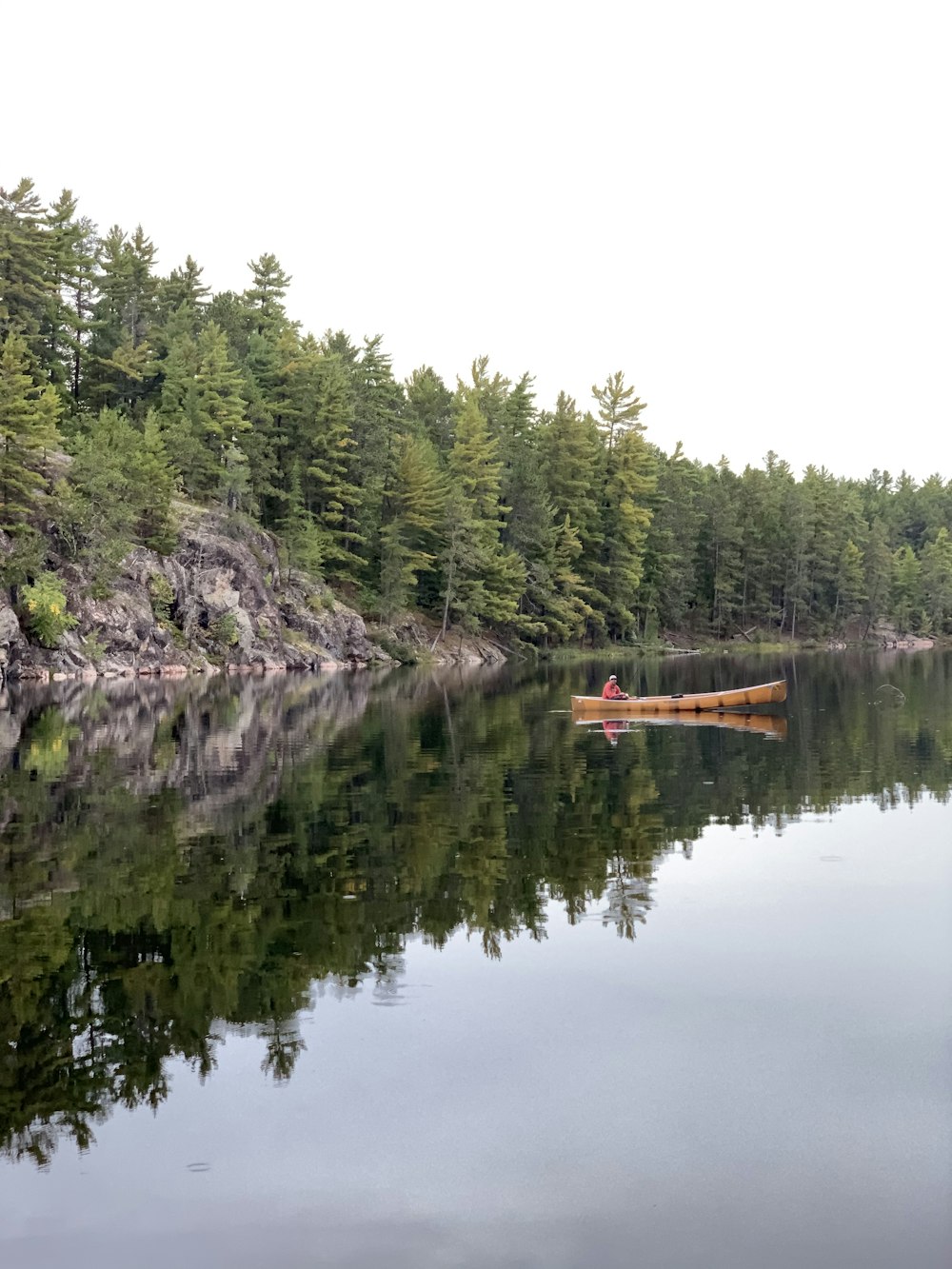 man on canoe