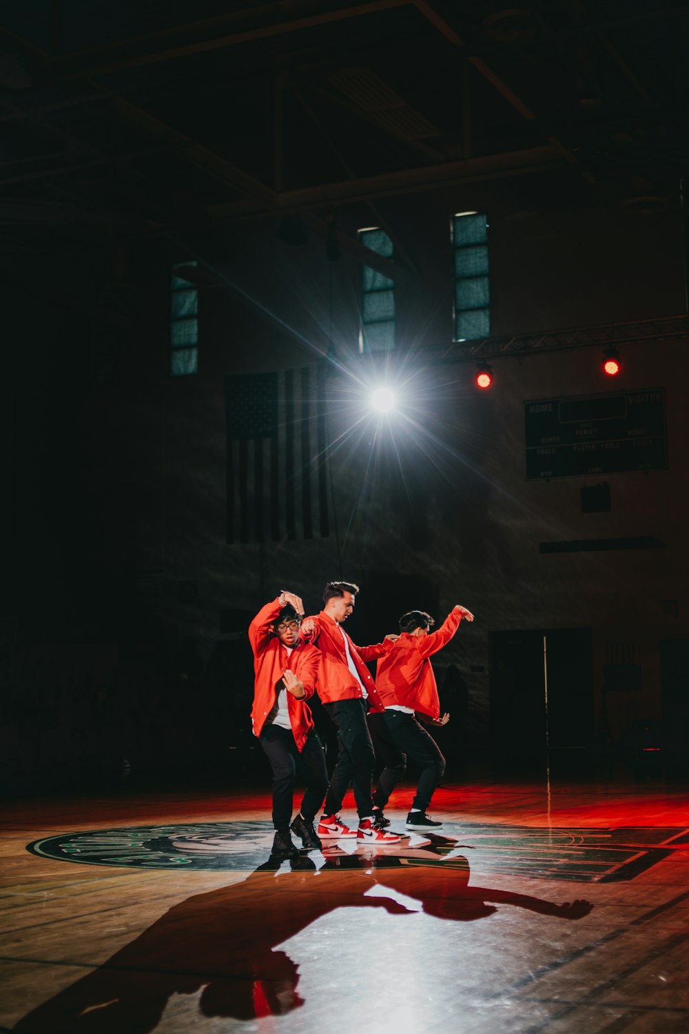 men dancing on stage