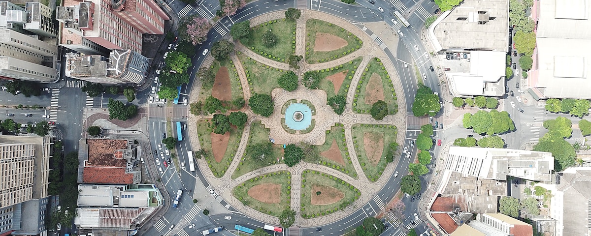 aerial photo of city