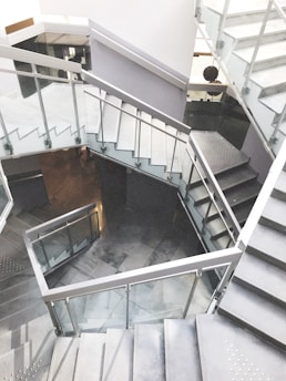 gray concrete stairs inside house