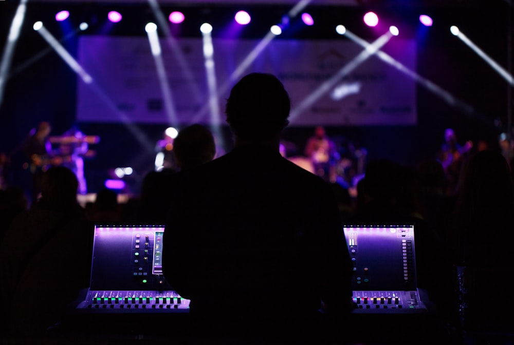 man watching concert photography