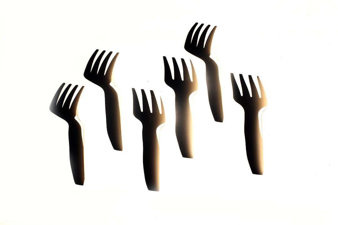 six black fork illustration