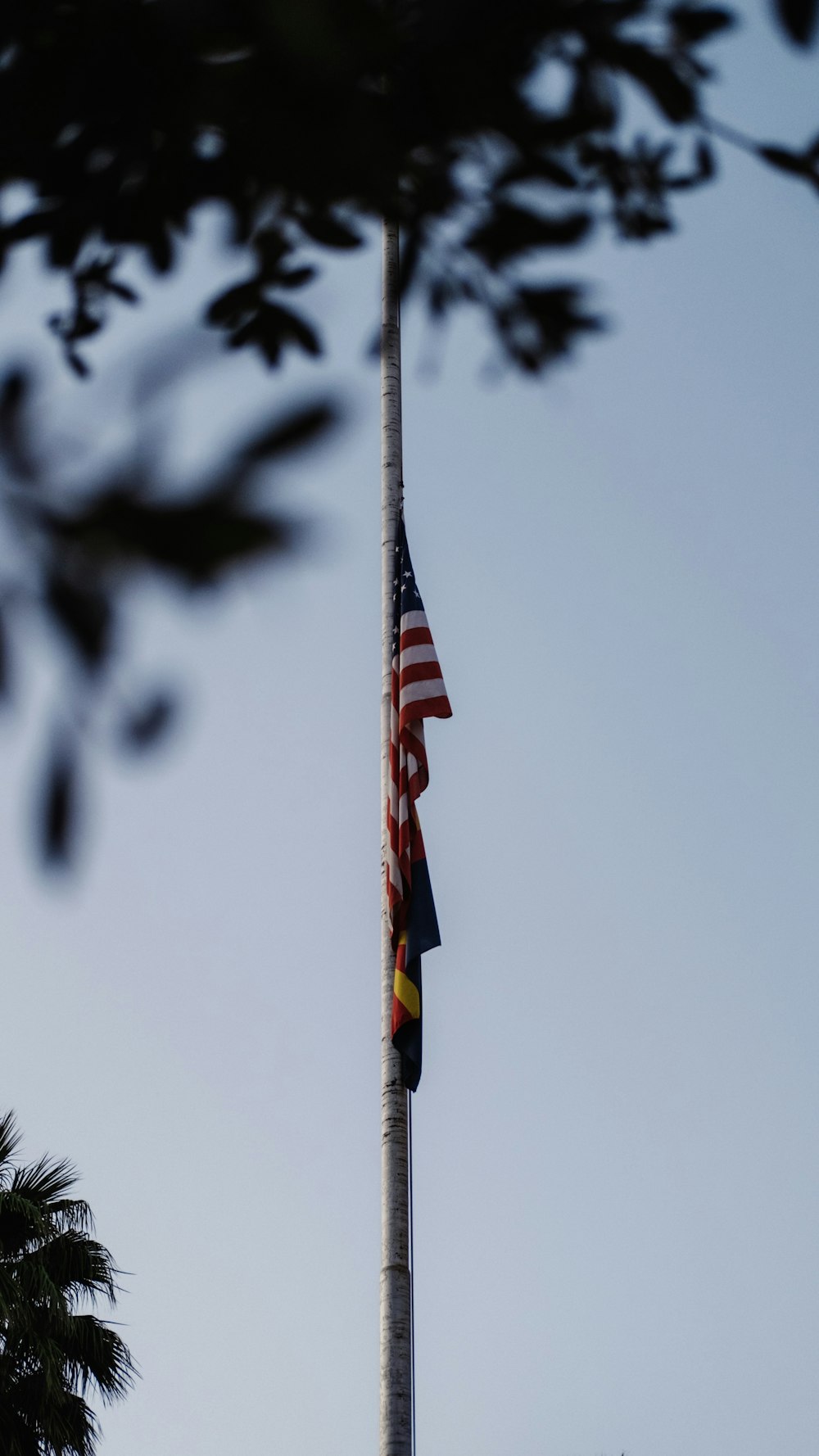 USA flag on pole