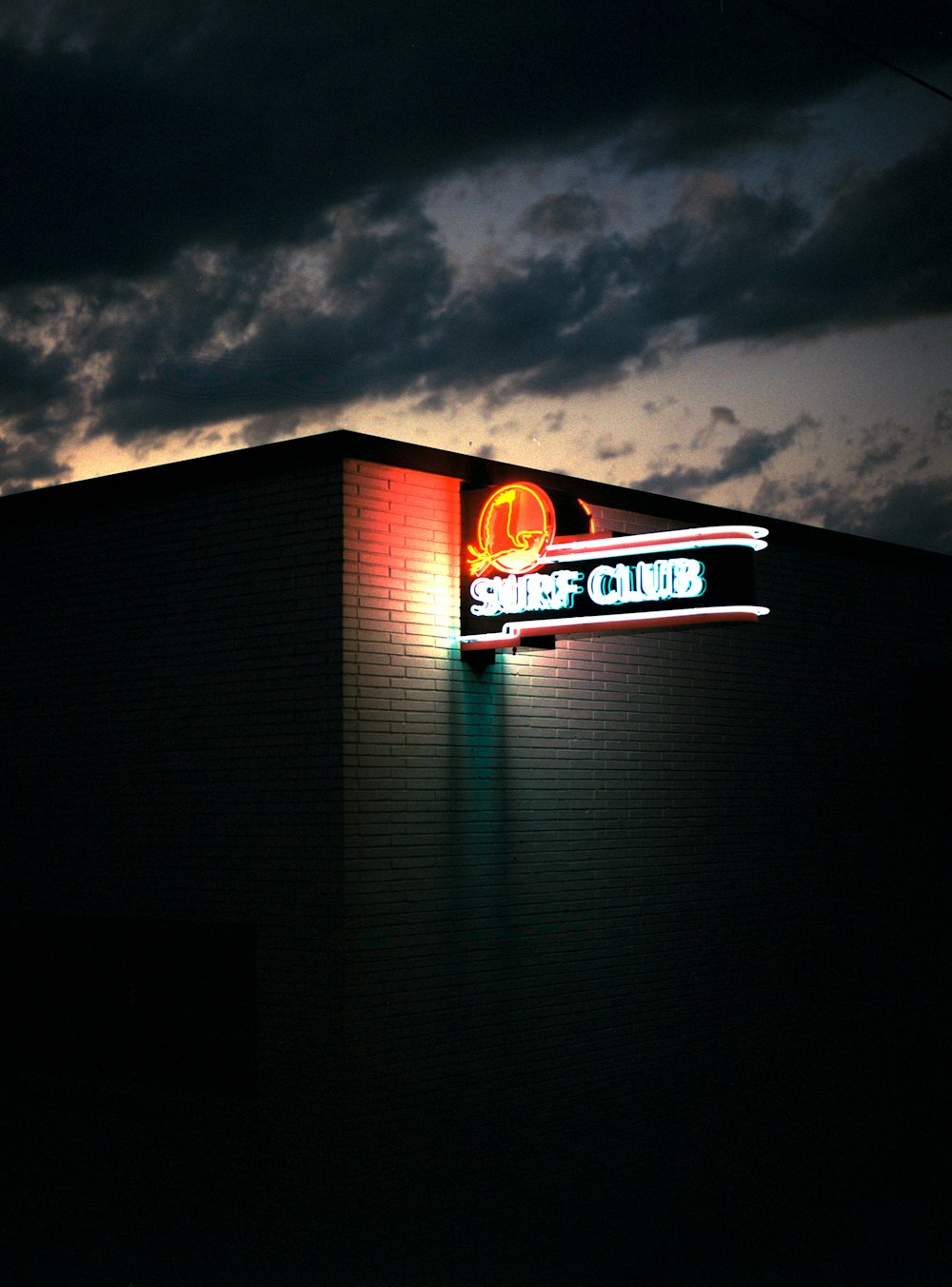 surf club neon signage