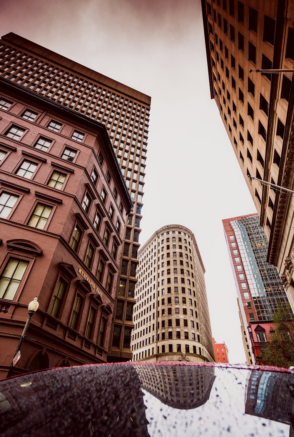 low angle photography of building structure