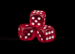 three red dice