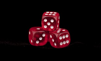 three red dice