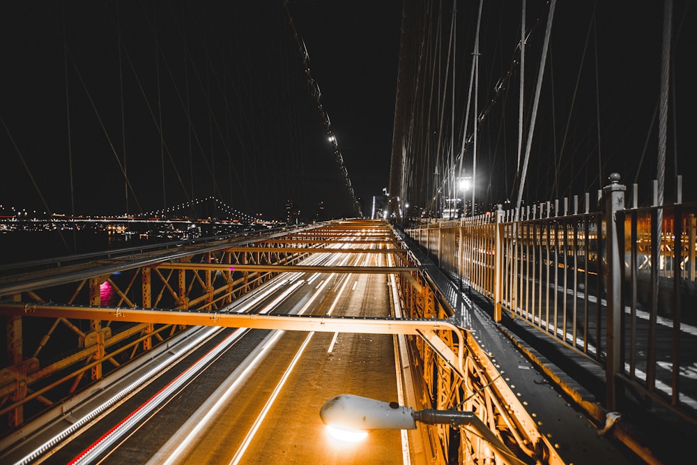 a night time view of a city street