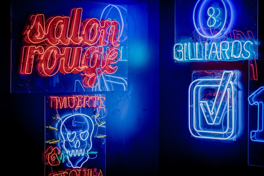 Salon Rouge neon signage