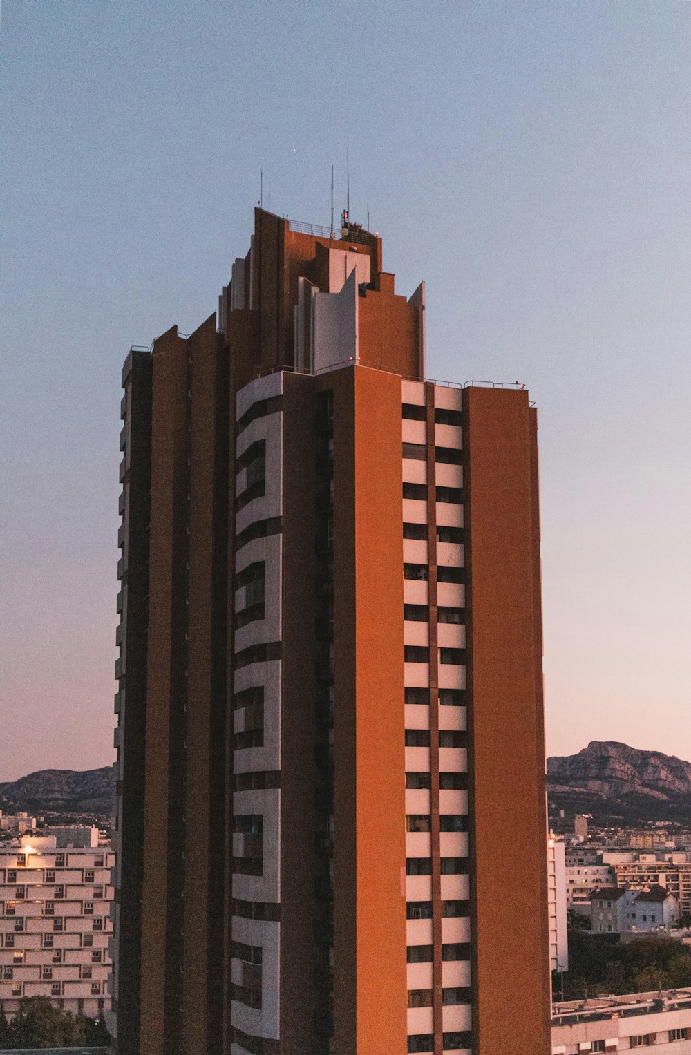 brown and white concrete building