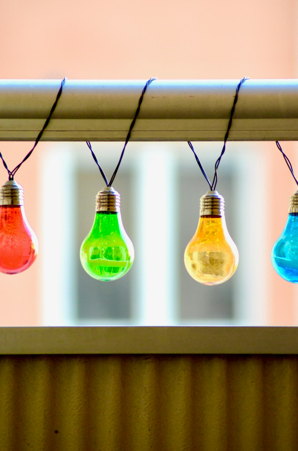 assorted-color light bulbs