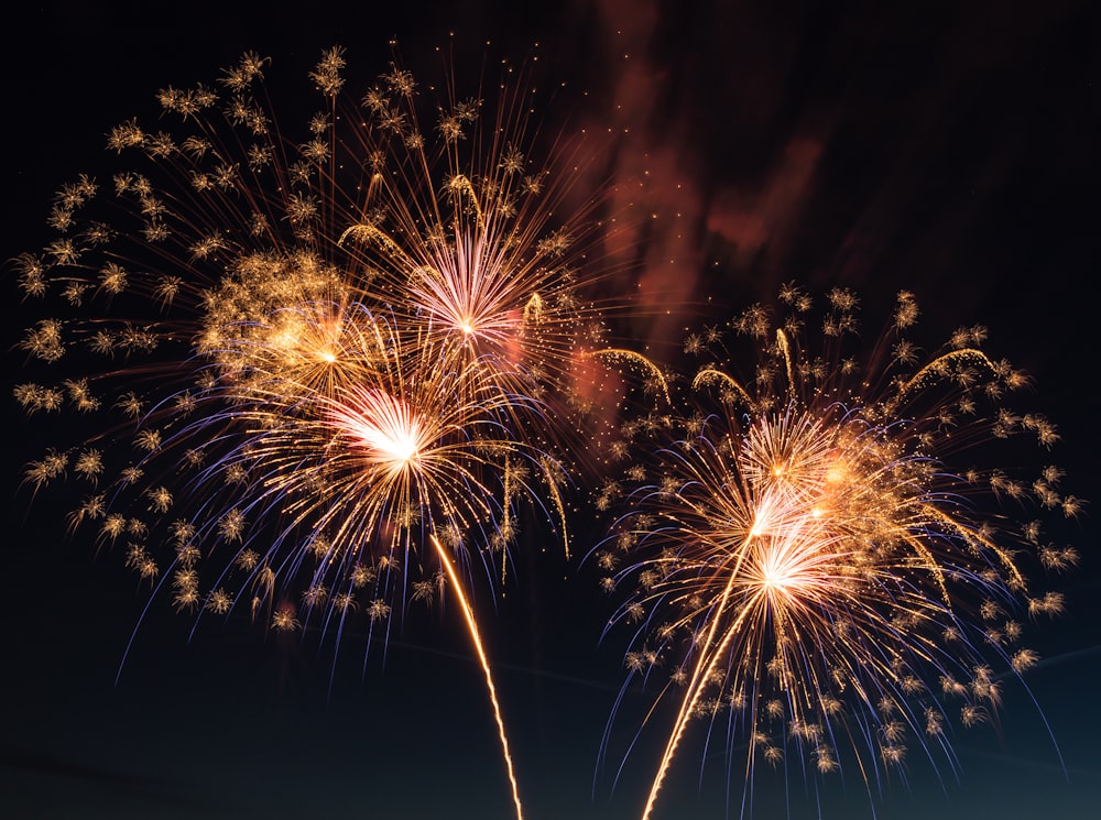 multicolored fireworks