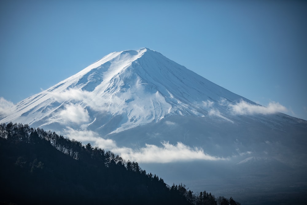 mountain covered with snow