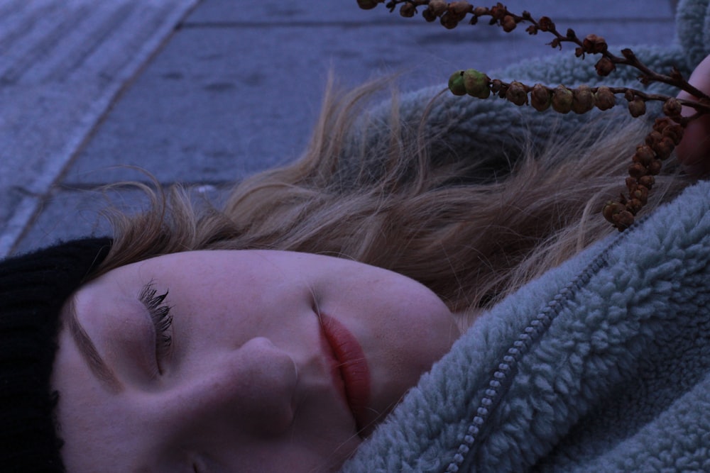 woman lying down in the ground