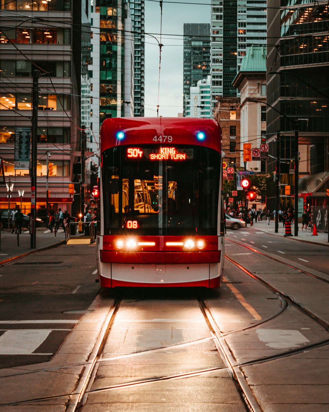 red and black double decker bus