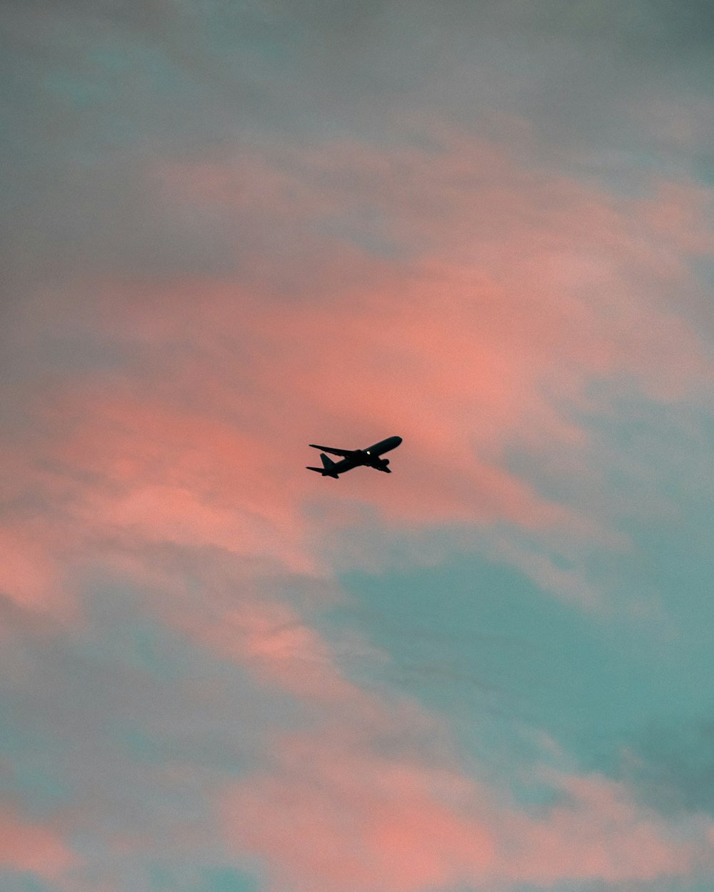 silhouette of airplane