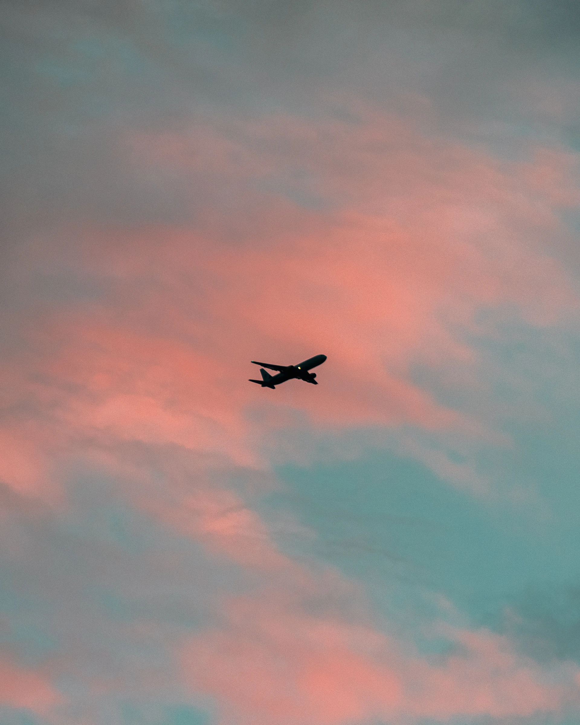 silhouette of airplane