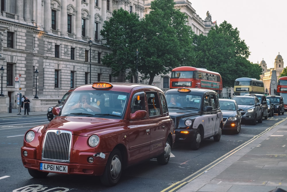 vehicles passing by a street