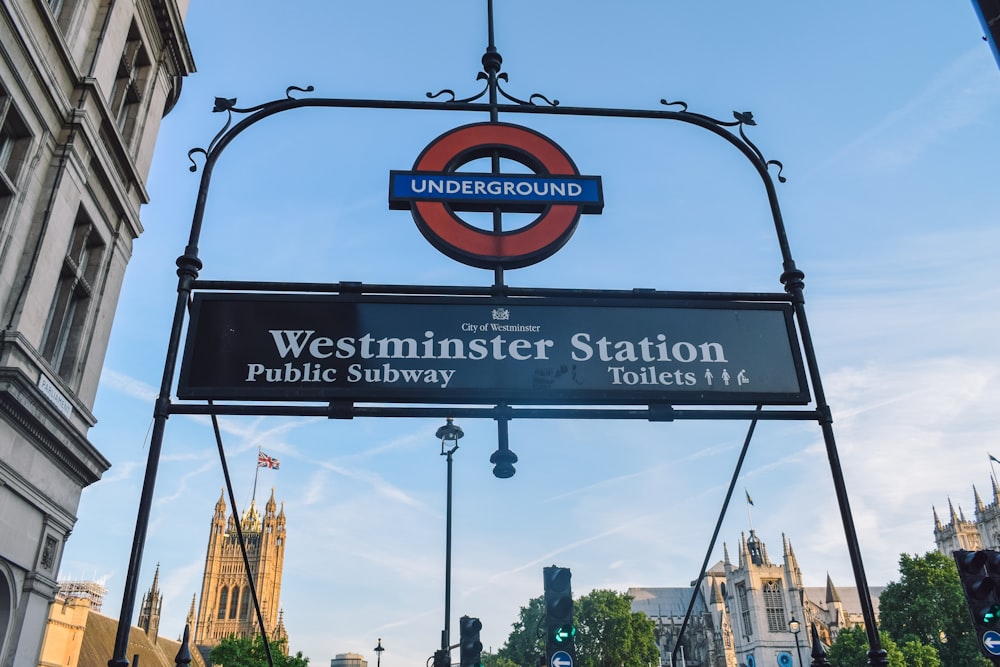 Westminster Station signage