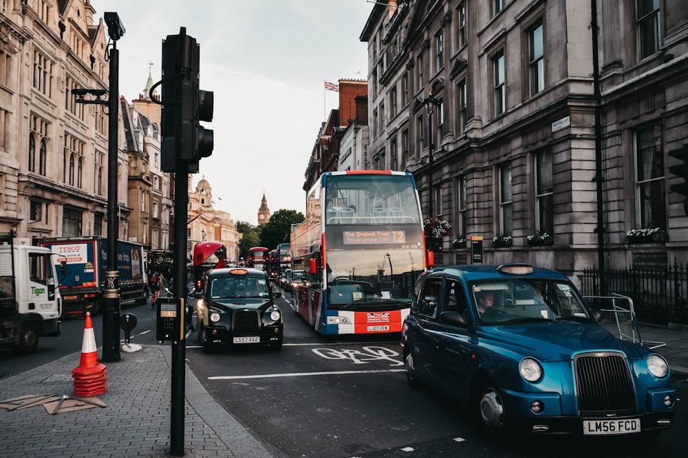 close-up photography of vehicle traveling on road