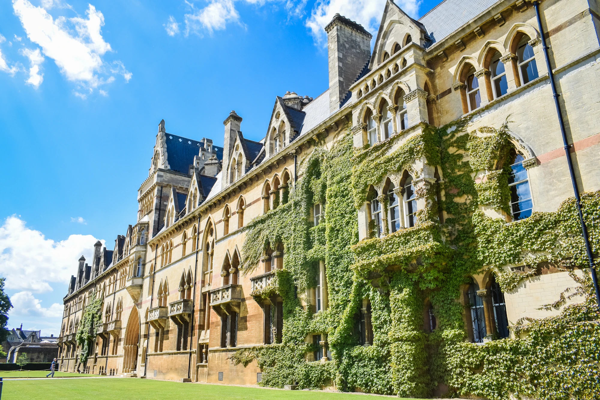 Arched university corridor