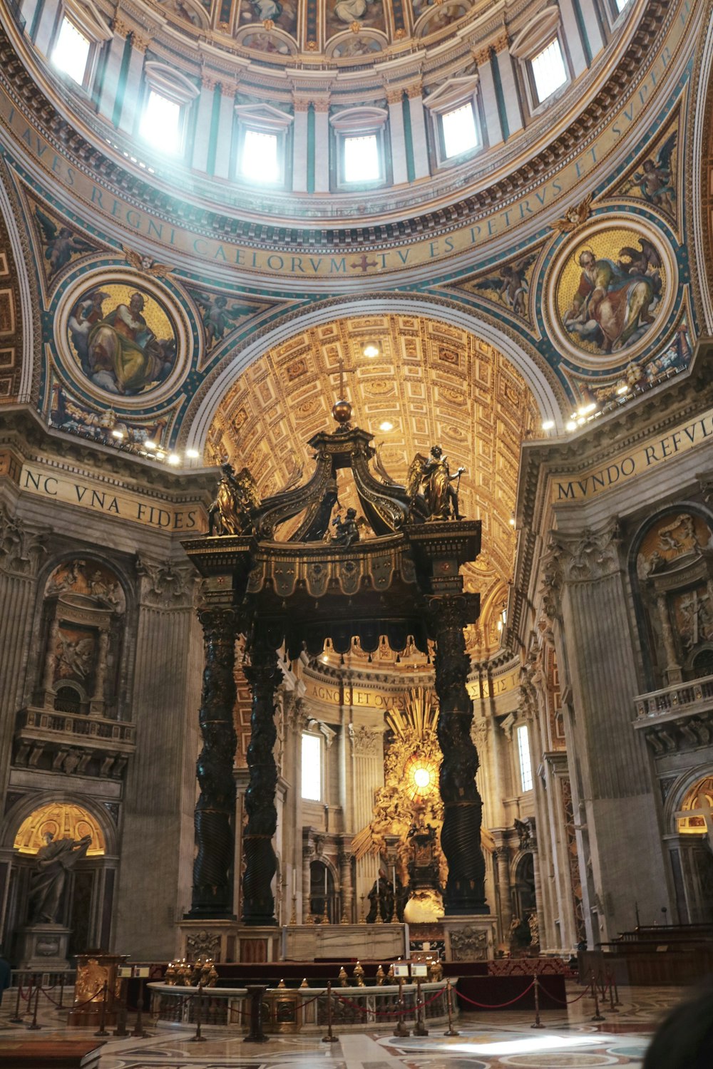 gray concrete church interior