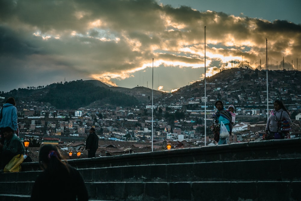 cityscape near mountain