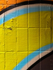 A vibrant wall mural in a modern office setting.