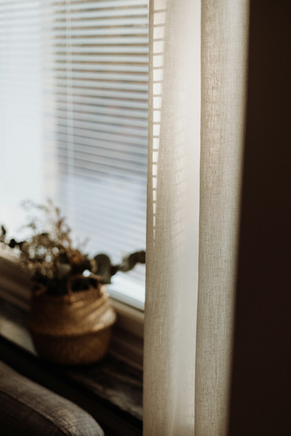 beige curtain