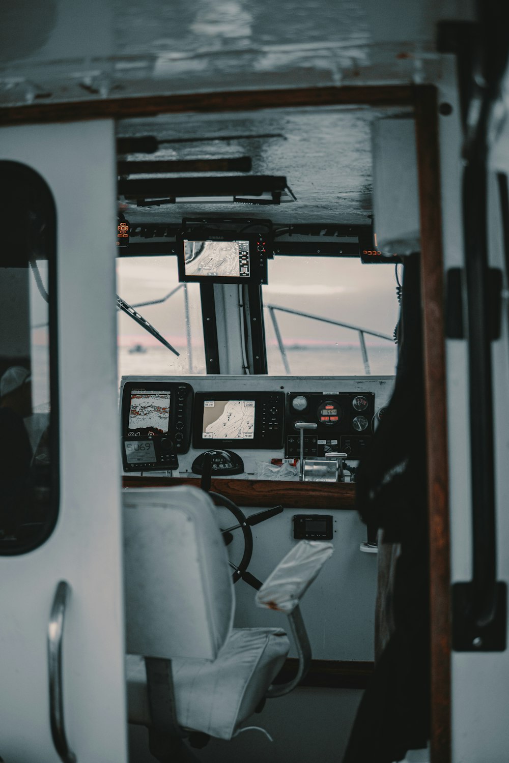 photo of boat's cockpit