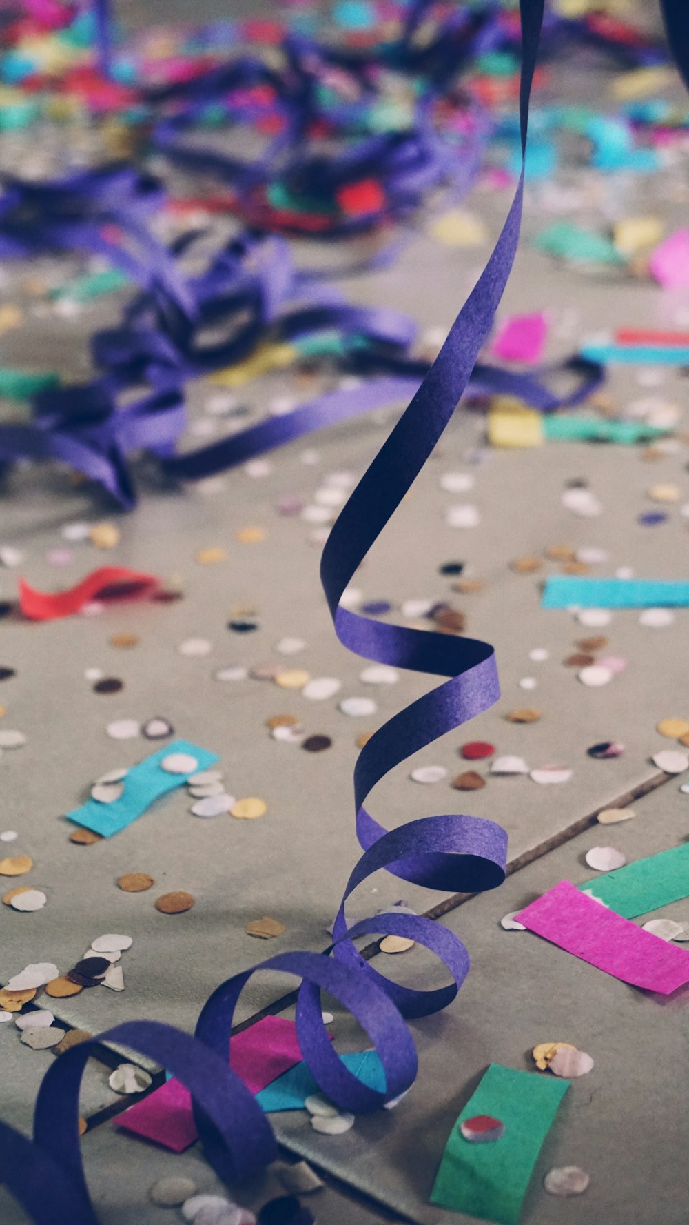 photo of assorted-colored confetti