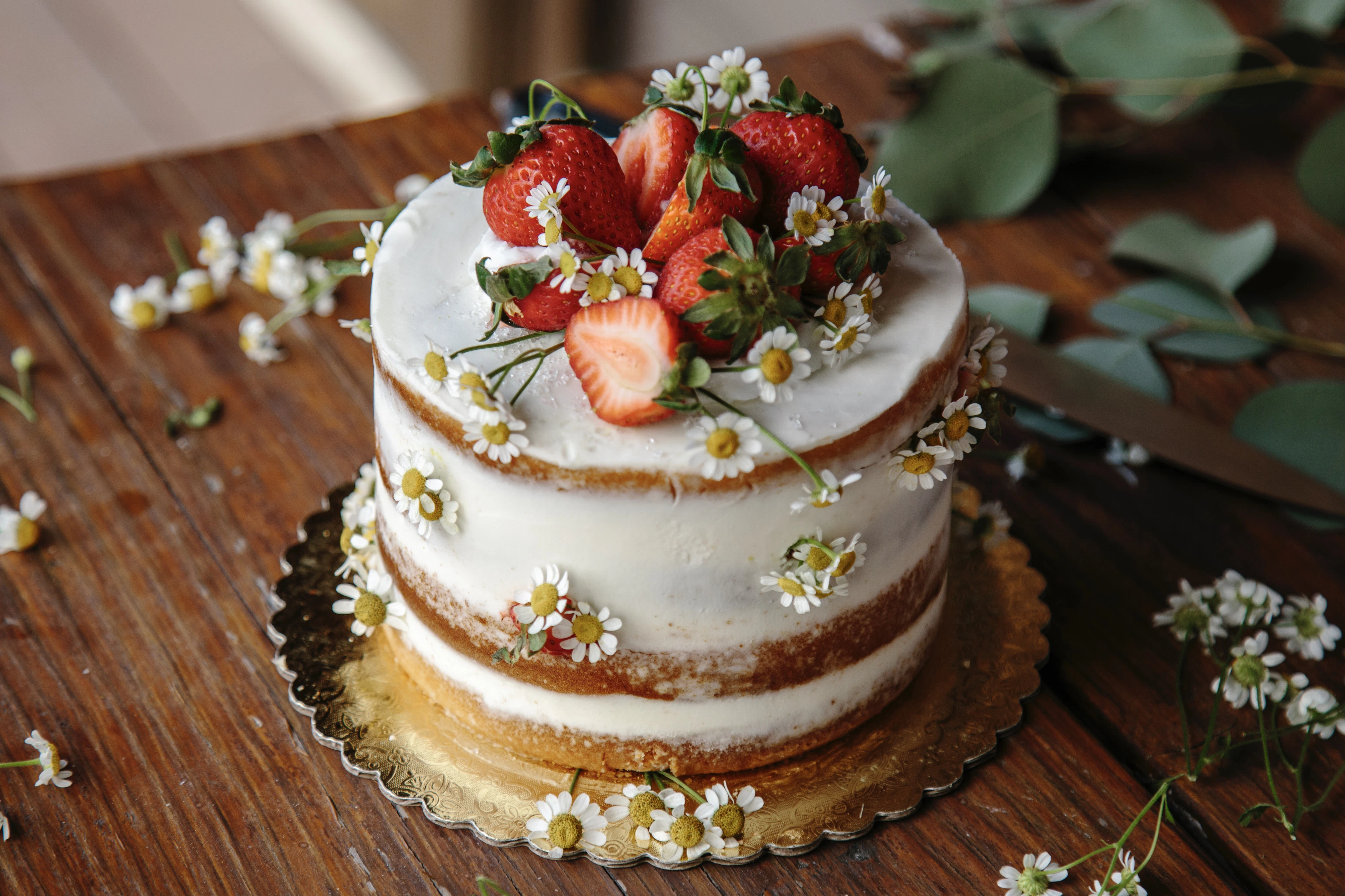 Birthday cake with candles