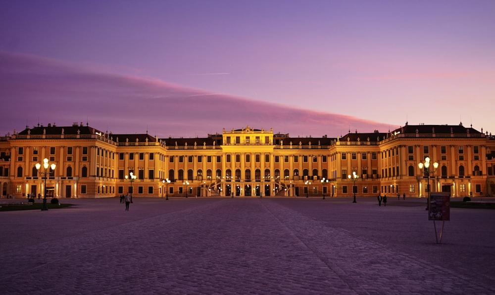 a large building that has a lot of lights on it