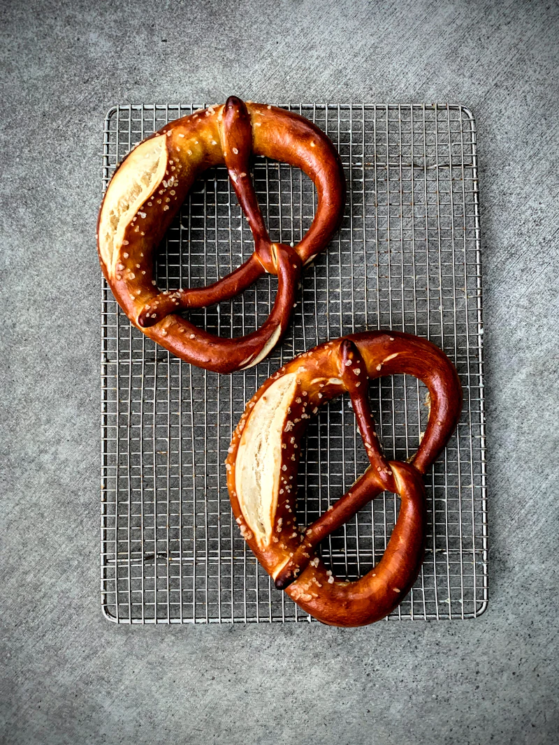 Soft pretzel and beer cheese snack
