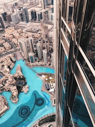 white painted buildings aerial scenery