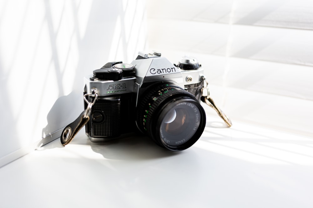 black Canon film camera