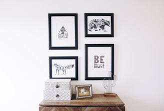 brown wooden side table