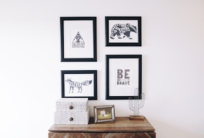 brown wooden side table