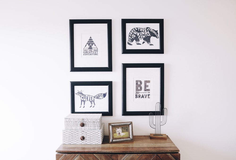 brown wooden side table