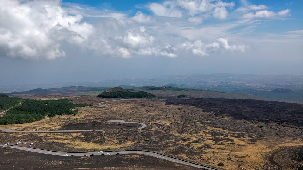 aerial mountain scenery