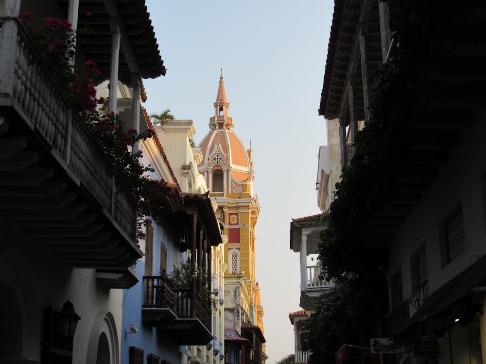 yellow and brown tower