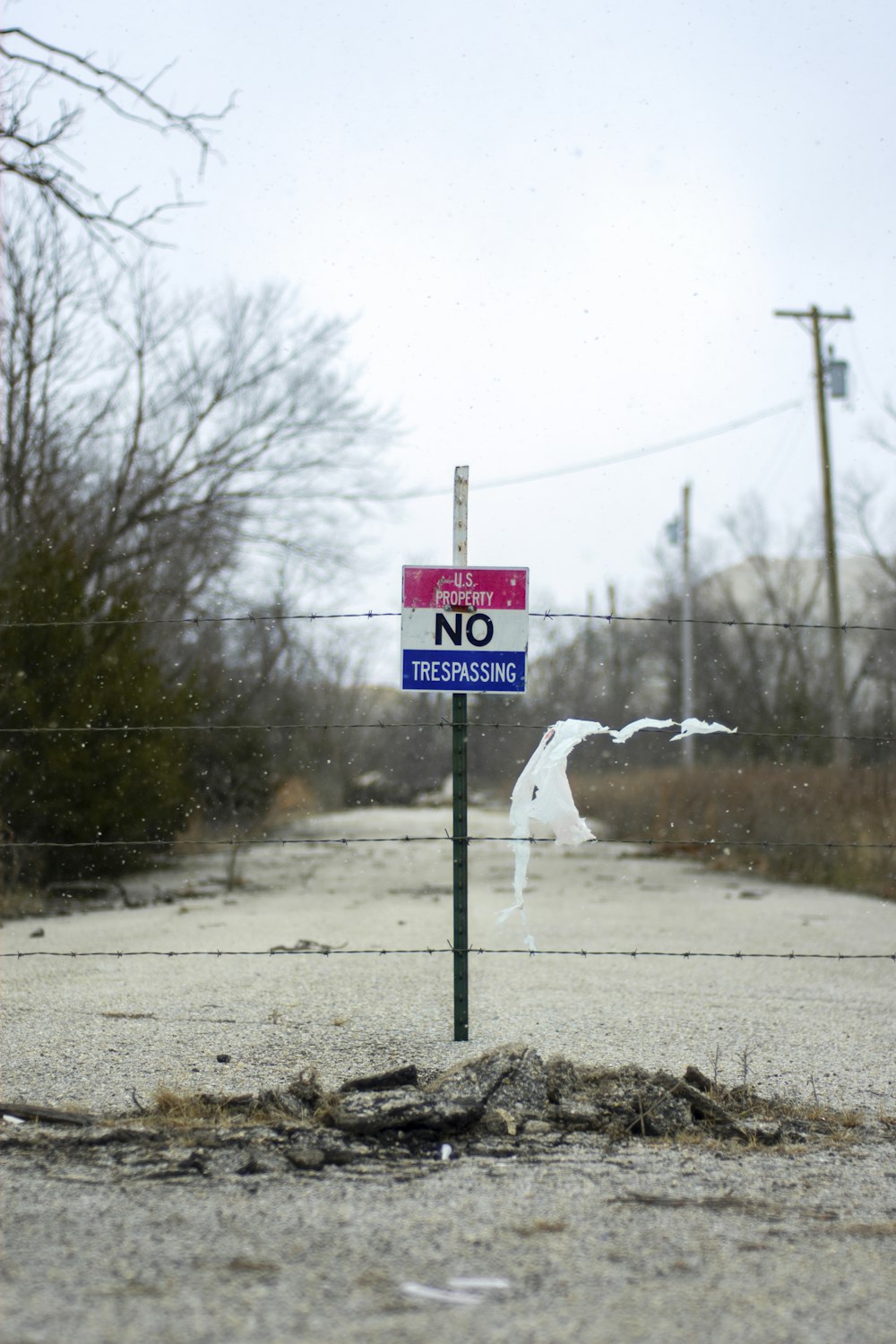 no trespassing signage