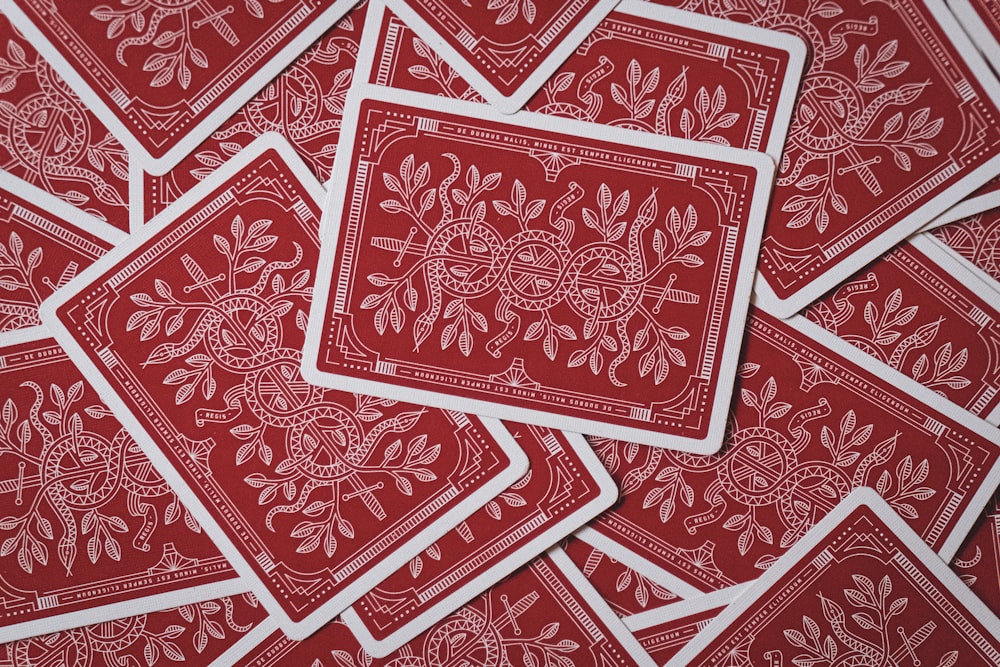 carte da gioco rosse